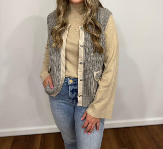 Tribal - Snap Front Sweater Vest