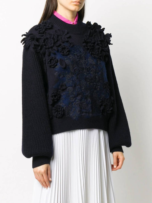 Valentino - Embroidered Wool Jumper