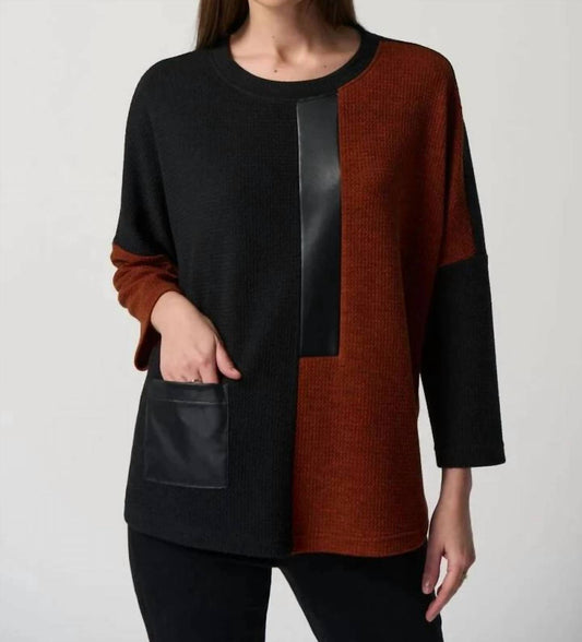 Joseph Ribkoff - Boxy Colorblock Sweater Top