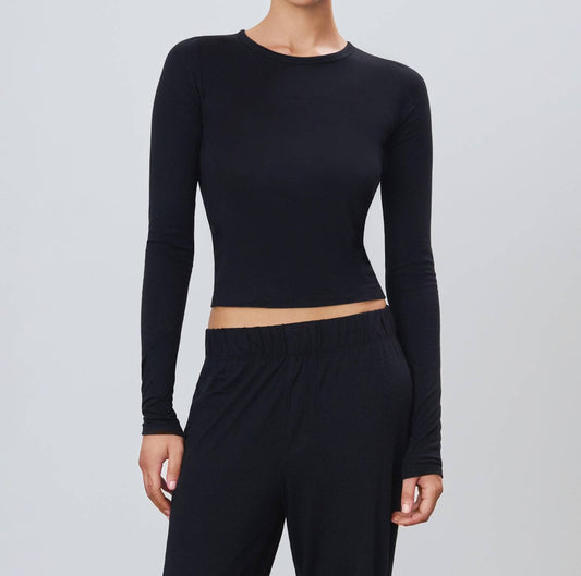 Eterne - Fitted Crewneck Long Sleeve T-shirt