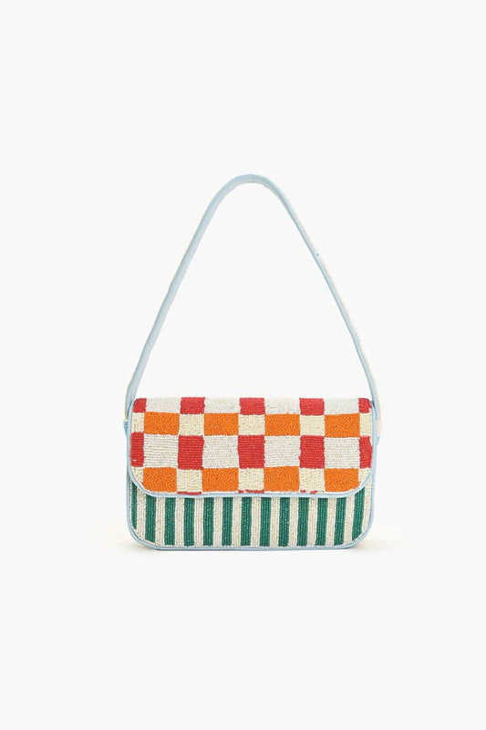 America & Beyond - Women's Sunset Check Shoulder Bag