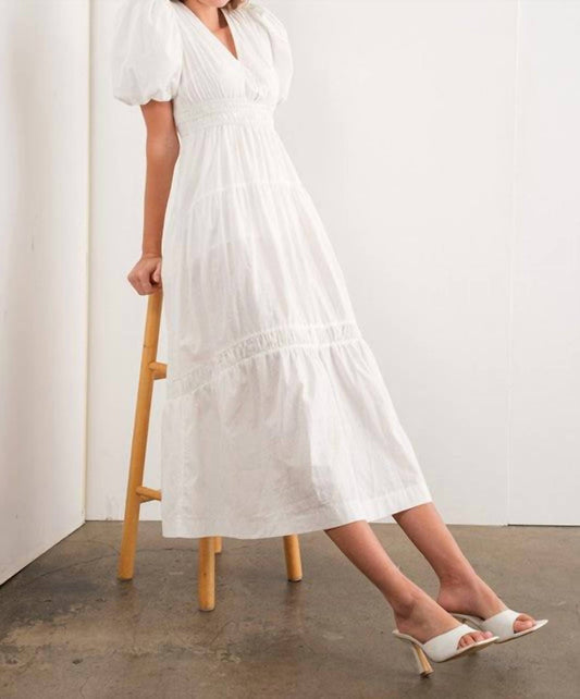 Papermoon - Esther Puff Sleeve Midi Dress