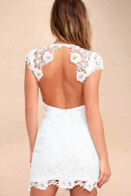 Lulus - Women's Romance Language Lace Dress