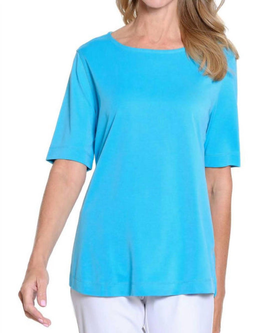 Multiples - Elbow Sleeve Scoop Neck Top