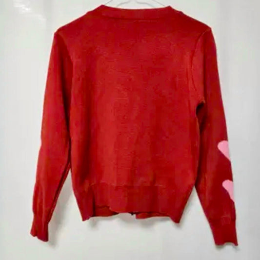 Jayley - V-Neck Heart Cardigan with Heart Buttons