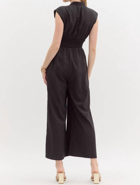 Entro - Sleeveless Zip Front Jumpsuit
