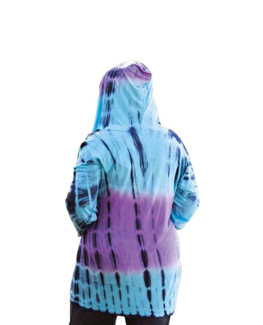 On The Plus Side - Cala Tie-Dye Hooded Top - Plus