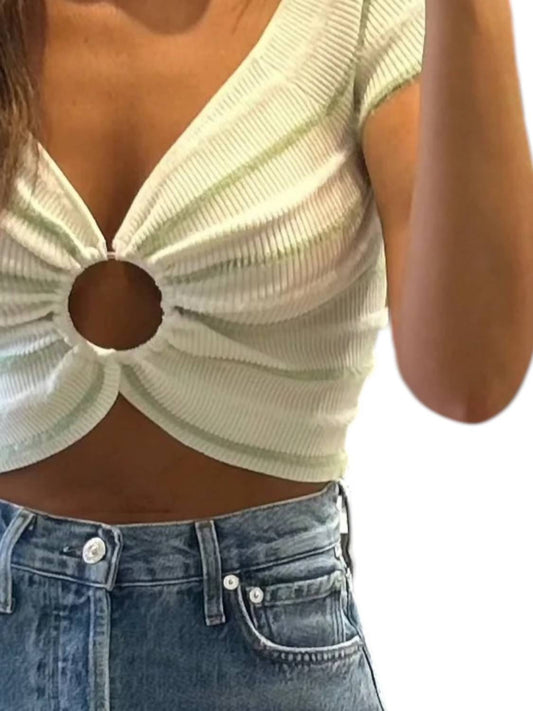 Osis - Clementine Fuzzy Knit Off The Shoulder Top