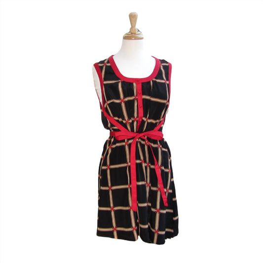 Esley Collection - Women's Jeannie Plaid Tie Dress