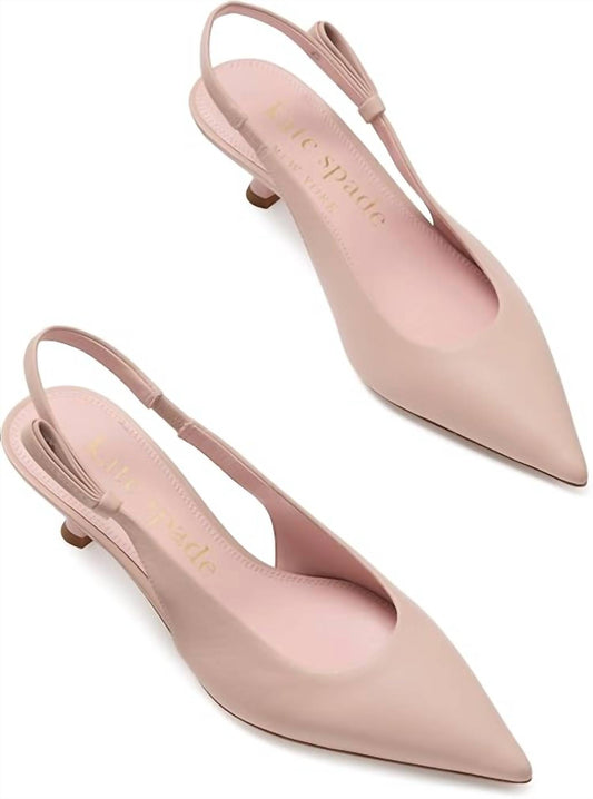 Kate Spade - Women Riley Slingback Smooth Leather Kitten Heel