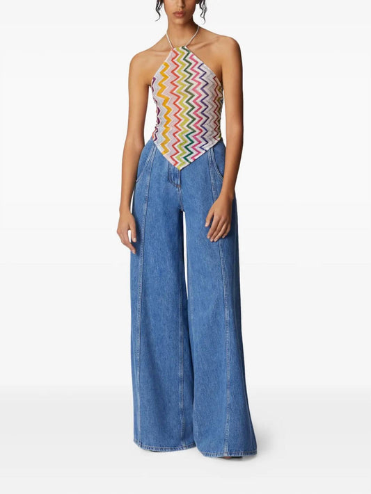 Missoni - Zigzag-woven Halterneck Top