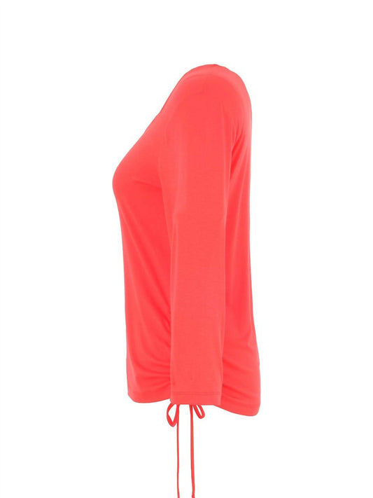 Dolcezza - Women's Ruched Side Tie Top