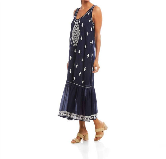 Karen Kane - Embroidered Sleeveless Midi Dress