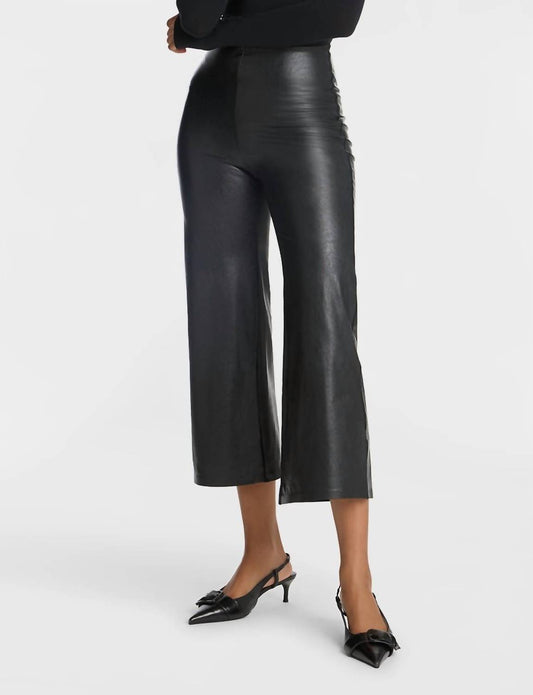 Commando - Faux Leather Cropped Wide Leg Pant