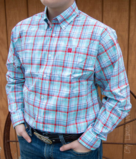 Cinch - Long Sleeve Plaid Button Down