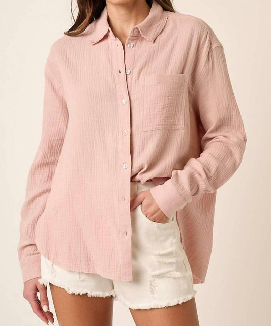 Mittoshop - Women's Collared Button Down Long Sleeve Shirt