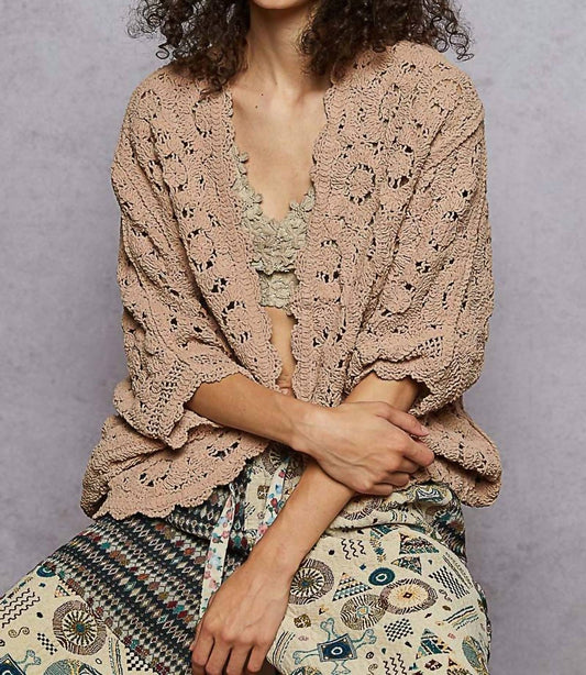 Pol - Floral Batwing Cardigan