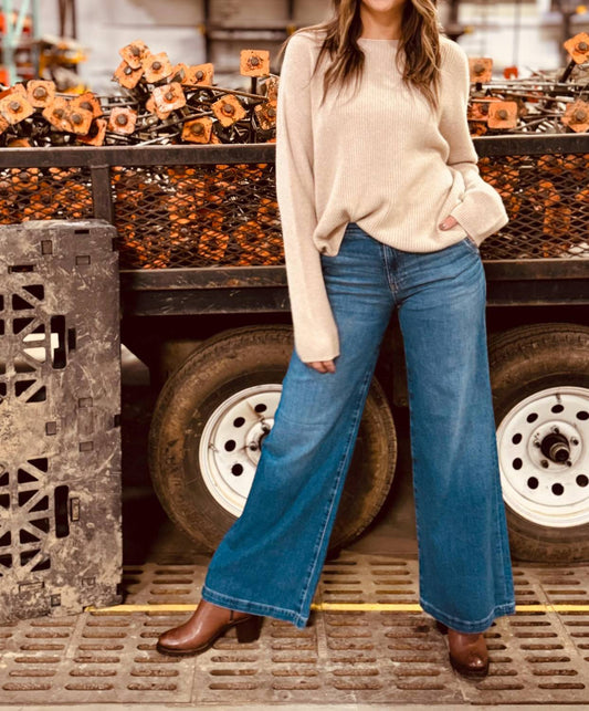 Ag Jeans - Stella Wide Leg Denim Jeans