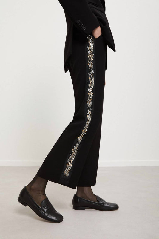 Ottod'Ame - Embroidered Palazzo Trousers