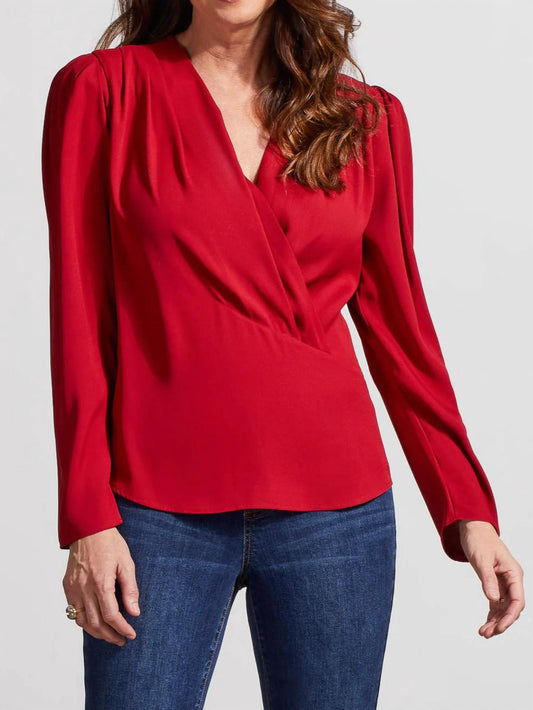 Tribal - Pleated Wrap Blouse