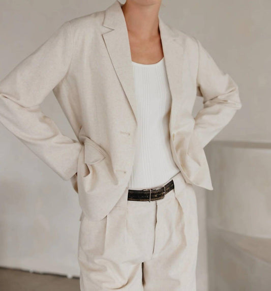 Mod Ref - Claudia Linen Mix Blazer