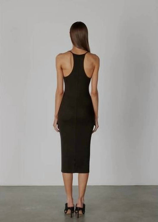 Enza Costa - Stretch Silk Knit V Racer Dress