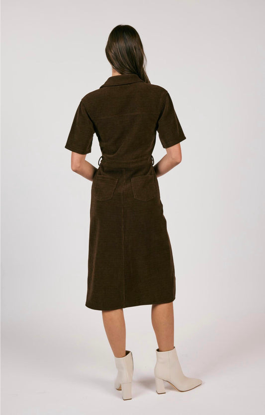 Sage The Label - PARADOX CORD SHIRT MIDI DRESS