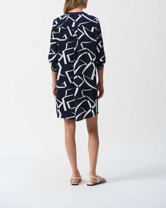 Joseph Ribkoff - Geometric Shirt Dress