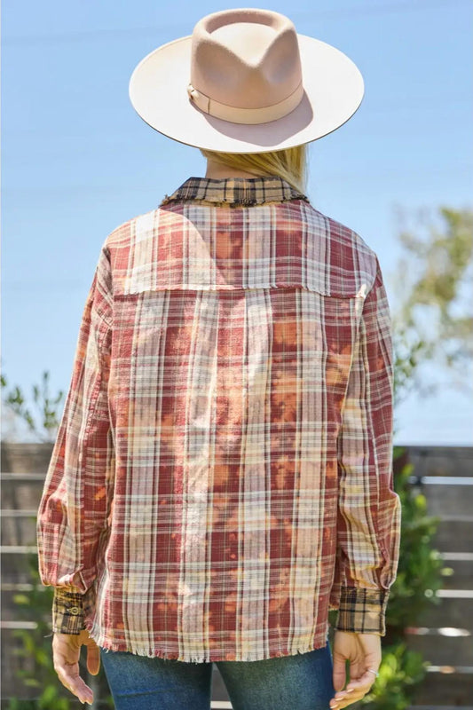 Faire - Bleached Plaid Shirt