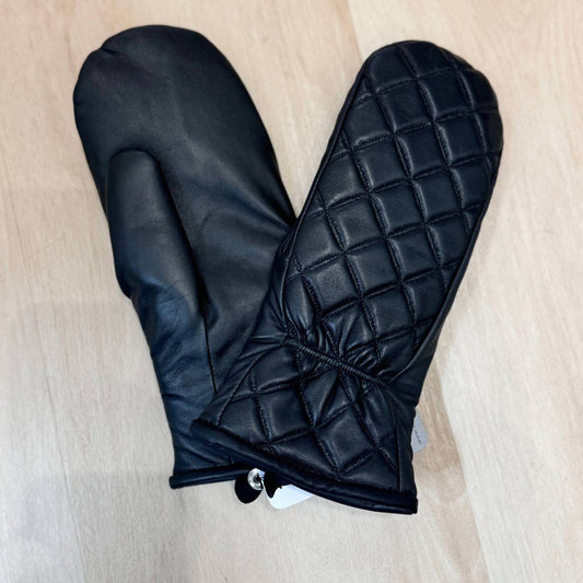 Ili New York - Women's Quilted Leather Mittens