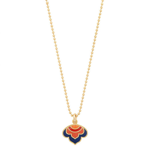 Jessica Elliot - Women's Enameled Lotus Pendant Necklace