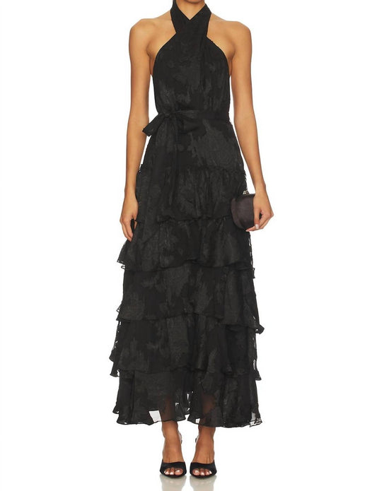 Astr - Adamaris Tiered Halter Maxi Dress