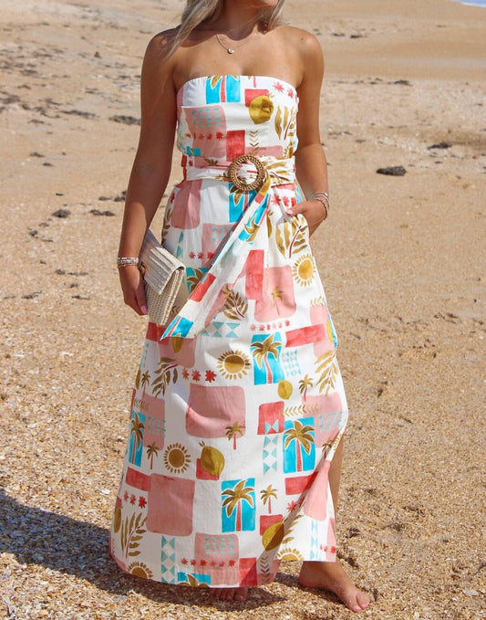 Dress Forum - Belted Strapless Dress