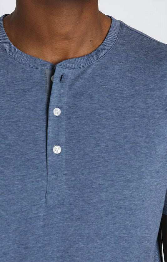 Jachs New York - Stretch Pima Blend Short Sleeve Henley Tee