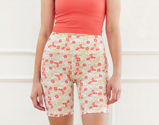 Cream Yoga - Harper Print Biker Shorts 8"