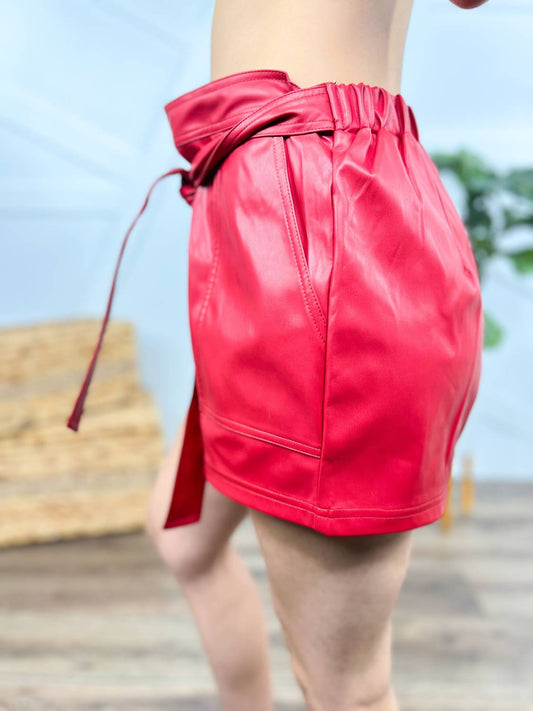 Jess Lea - New York Minute Faux Leather Shorts