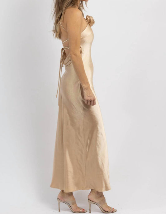 Mable - SATIN HALTER MAXI DRESS