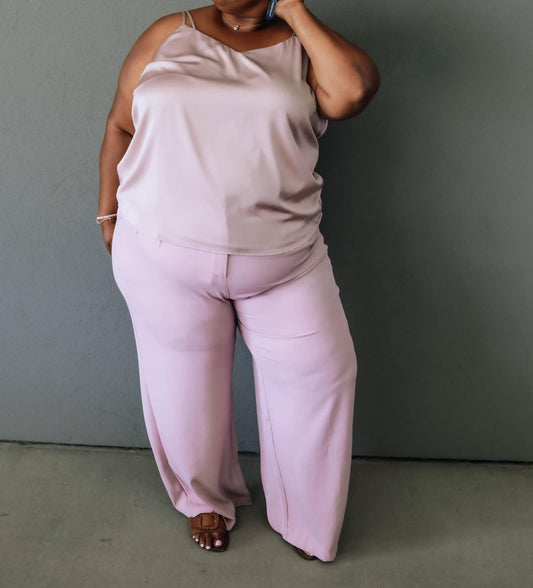 Skies Are Blue - Sora High Rise Wide Leg Pants - Plus