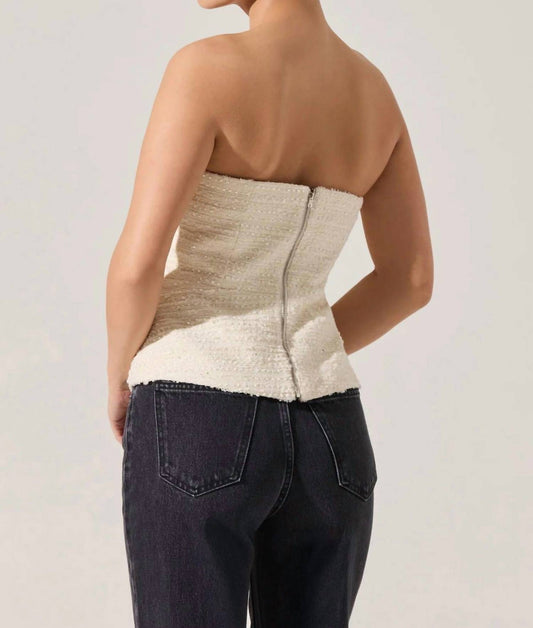 Astr - Xoxo Asymmetrical Tweed Top