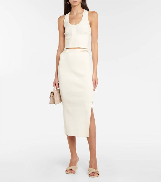 Jonathan Simkhai - Orion Compact Rib Midi Skirt