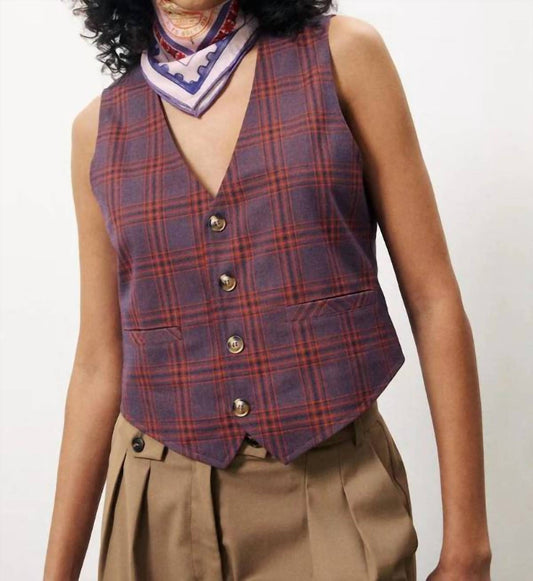 Frnch - PRINT ALIX BUTTON-FRONT VEST