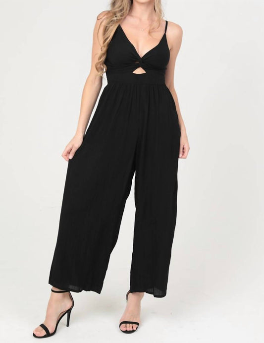 Angie - Midnight Edge Cutout Jumpsuit