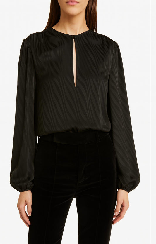 Frame - Print Keyhole Blouse