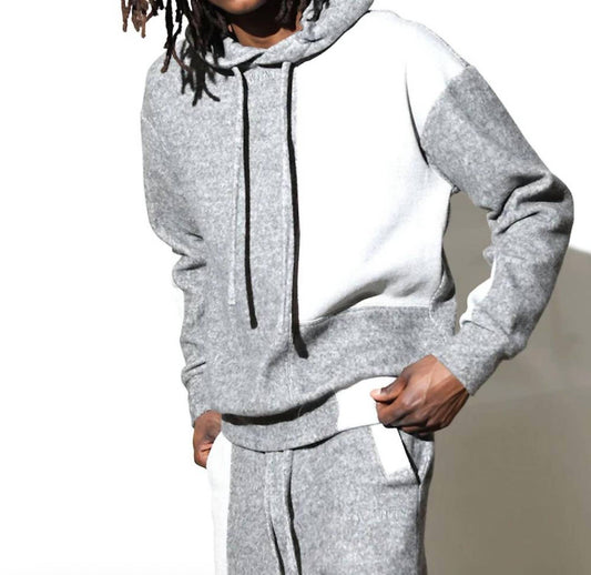 Maddux Plush Fleece Patchwork Hoodie