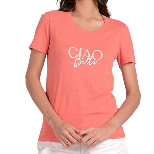 Elan - Ciao Bella Scoop Neck Tee Shirt