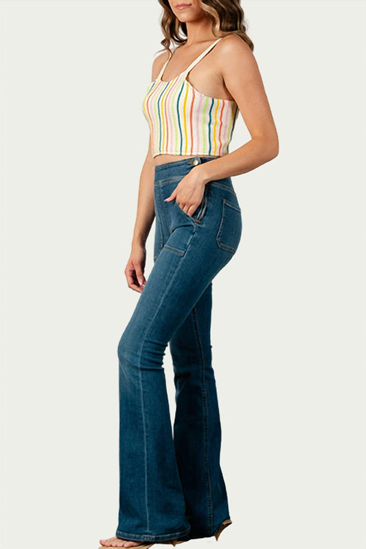 BRASSICA KNIT STRIPED TANK