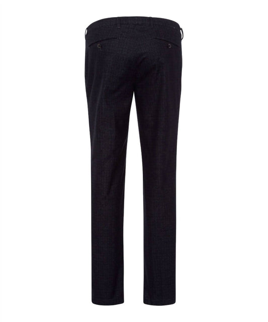 Brax - Men's Woolook Houndstooth Chuck Five Pocket Trousers