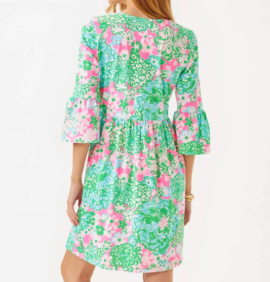 Lilly Pulitzer - Jannie V-neck Three Quarter Sleeve Mini Dress