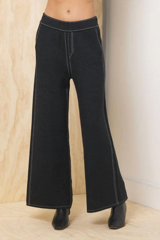 Vintage Havana - Contrasting Stitch Flare Pant