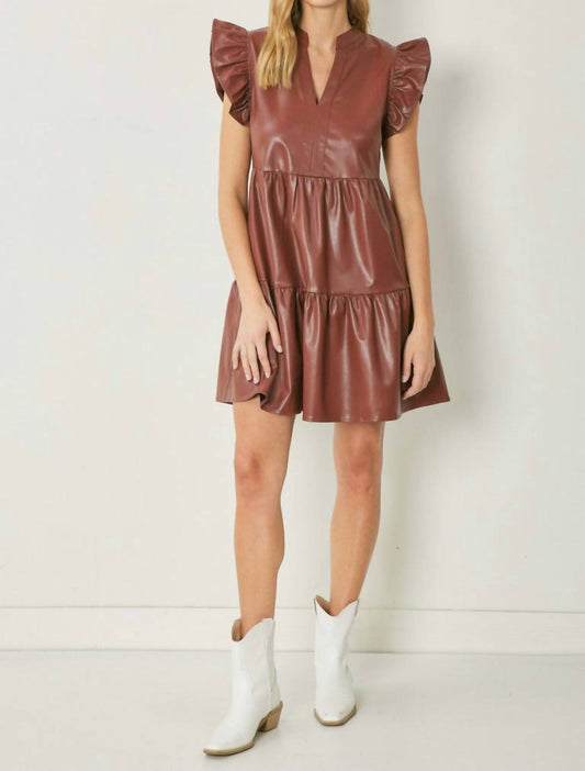 Entro - Smooth Operator Faux Leather Dress